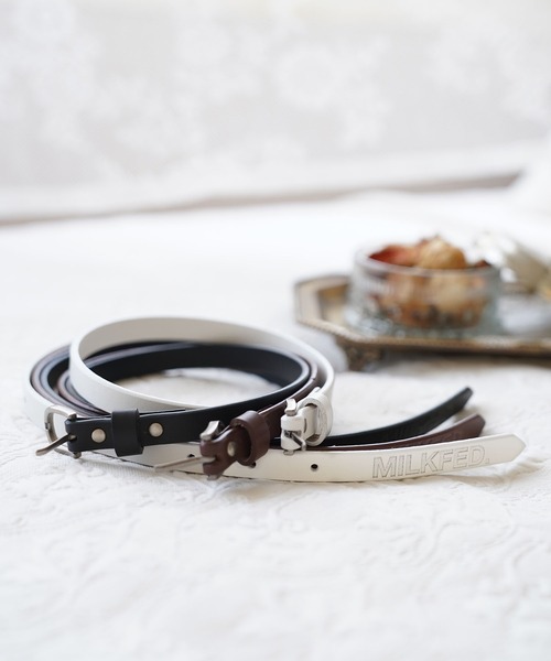MILKFED.(ミルクフェド)の「BASIC THIN BELT(ベルト・レディース・ホワイト/ブラック/ブラウン/ライトパープル・ONE SIZE)」の7枚目の写真
