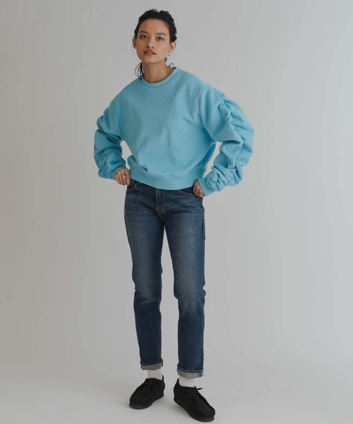 Levi's（リーバイス）の「LEVI'S(R) MADE&CRAFTED(R) RIPTIDE スウェットシャツ BLUE BREEZE（スウェット・レディース・ブルー・S/M/XS）」の13枚目の写真