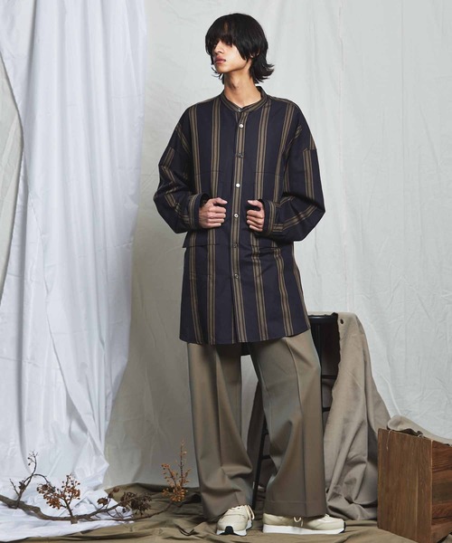 MAISON SPECIAL（メゾンスペシャル）の「《ユニセックスアイテム》サニーシャンブレーワイドパンツ 【MAISON SPECIAL/メゾンスペシャル】■セットアップ対応■（スラックス・メンズ・カーキ/ブラック/ブルー/グレー・1/2/0）」の7枚目の写真