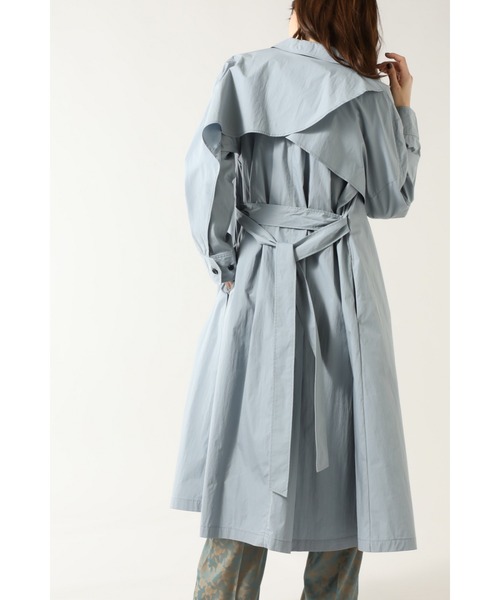 ROSE BUD（ローズバッド）の「ステンカラーコート（ステンカラーコート・レディース・ベージュ/ブルー・ONE SIZE）」の2枚目の写真