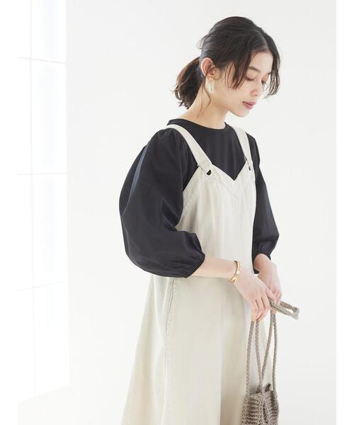 RAY CASSIN FAVORI（レイカズンフェバリ）の「・RAY CASSIN ボリュームスリーブプルオーバー＊（Tシャツ/カットソー・レディース・ブラック/ベージュ/オフホワイト/グレイッシュベージュ・FREE）」の5枚目の写真