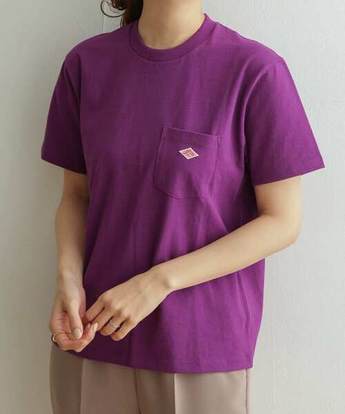 DANTON（ダントン）の「DANTON　POCKET 半袖Tシャツ（Tシャツ/カットソー・レディース・パープル/ホワイト/ベージュ/ネイビー・36）」の12枚目の写真