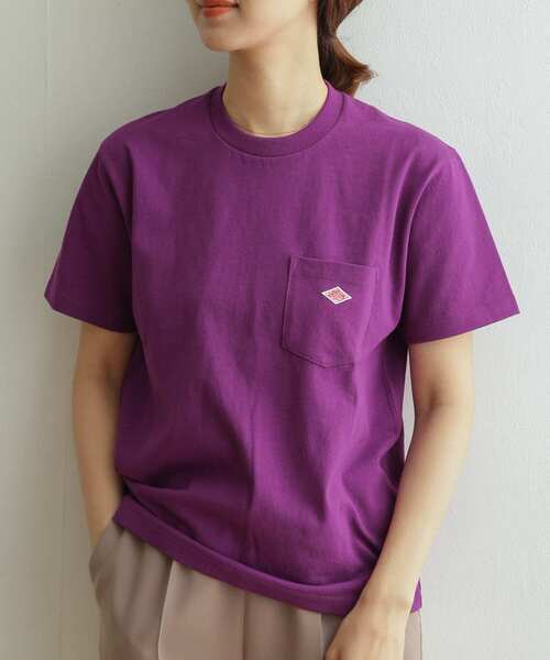 DANTON（ダントン）の「DANTON　POCKET 半袖Tシャツ（Tシャツ/カットソー・レディース・パープル/ホワイト/ベージュ/ネイビー・36）」の8枚目の写真