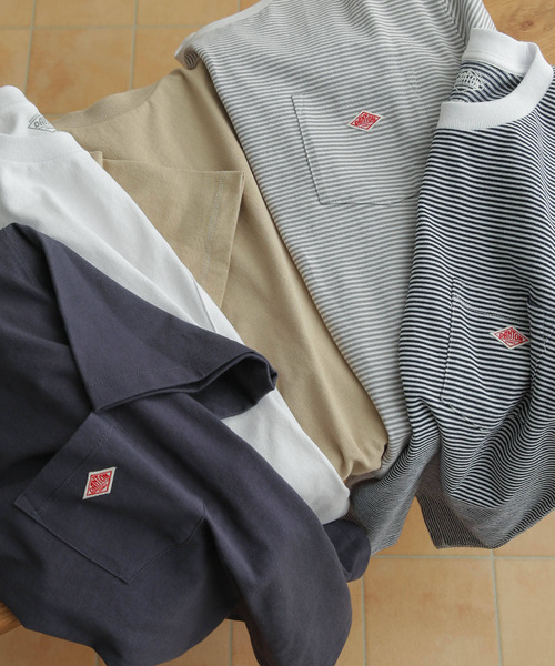 DANTON（ダントン）の「DANTON　POCKET 半袖Tシャツ（Tシャツ/カットソー・レディース・パープル/ホワイト/ベージュ/ネイビー・36）」の10枚目の写真