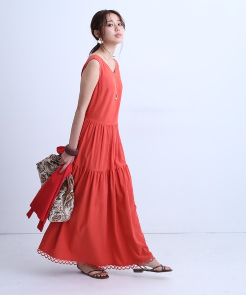 ジャスグリッティー/配色リネンライクワンピース♡新品 JU7763EW17156_2_l.jpg
