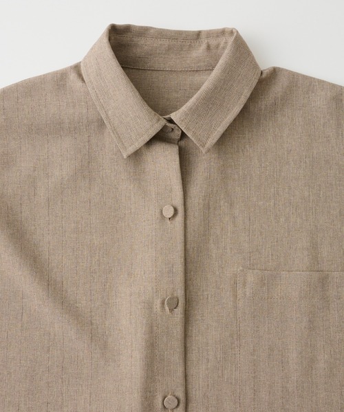 Ambre Neige（アンブルネージュ）の「クロップドオーバーシャツ／【WEB/EC限定商品】（シャツ/ブラウス・レディース・ベージュ/ブルー・FREE）」の13枚目の写真