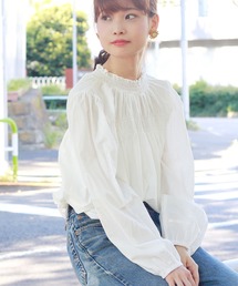 Crisp yours | 【ZOZO限定】シャーリングフリルブラウス(シャツ/ブラウス)