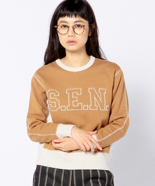 Another Edition（アナザーエディション）の「S.E.N. 刺繍プルオーバー/ AE S.E.N. EMBR PO◆（スウェット・レディース・ネイビー/グレー/ブラウン・フリー）」の3枚目の写真