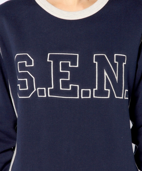 Another Edition（アナザーエディション）の「S.E.N. 刺繍プルオーバー/ AE S.E.N. EMBR PO◆（スウェット・レディース・ネイビー/グレー/ブラウン・フリー）」の11枚目の写真