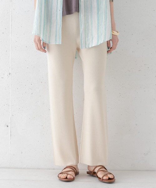 URBAN RESEARCH Sonny Label（アーバンリサーチサニーレーベル）の「(接触冷感)サマーニットパンツ（その他パンツ・レディース・ブラック/アイボリー/イエロー系その他・FREE）」の2枚目の写真