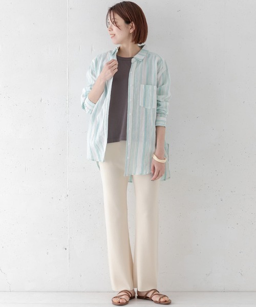 URBAN RESEARCH Sonny Label（アーバンリサーチサニーレーベル）の「(接触冷感)サマーニットパンツ（その他パンツ・レディース・ブラック/アイボリー/イエロー系その他・FREE）」の6枚目の写真