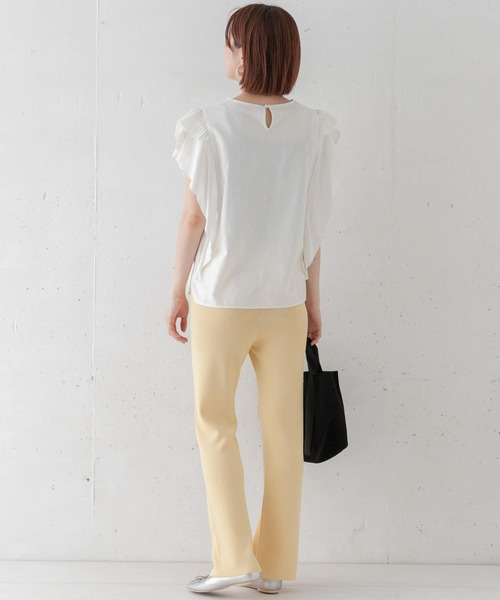 URBAN RESEARCH Sonny Label（アーバンリサーチサニーレーベル）の「(接触冷感)サマーニットパンツ（その他パンツ・レディース・ブラック/アイボリー/イエロー系その他・FREE）」の9枚目の写真