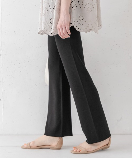 URBAN RESEARCH Sonny Label（アーバンリサーチサニーレーベル）の「(接触冷感)サマーニットパンツ（その他パンツ・レディース・ブラック/アイボリー/イエロー系その他・FREE）」の10枚目の写真