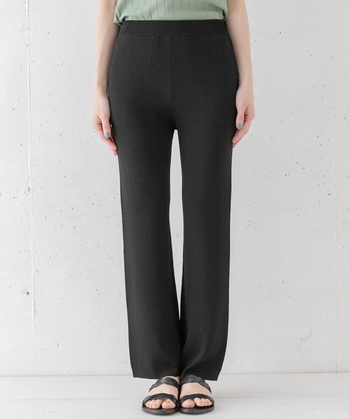 URBAN RESEARCH Sonny Label（アーバンリサーチサニーレーベル）の「(接触冷感)サマーニットパンツ（その他パンツ・レディース・ブラック/アイボリー/イエロー系その他・FREE）」の12枚目の写真