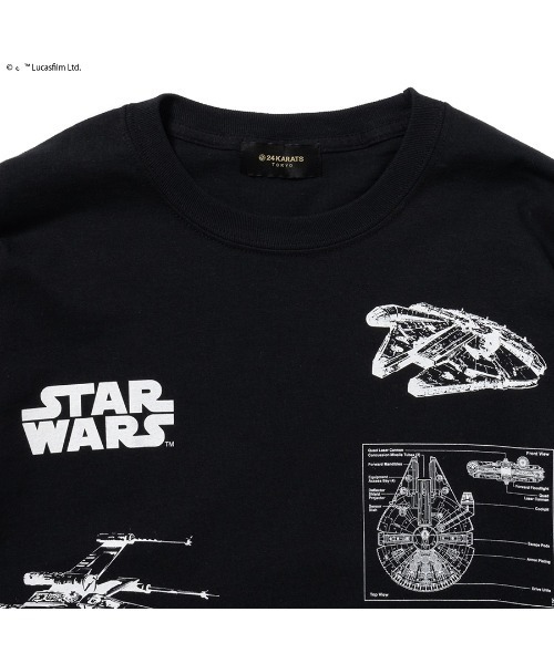 24karats（トゥウェンティーフォーカラッツ）の「STAR WARS Tee LS（Tシャツ/カットソー・メンズ・ホワイト/ブラック・S/M/L/XL）」の7枚目の写真