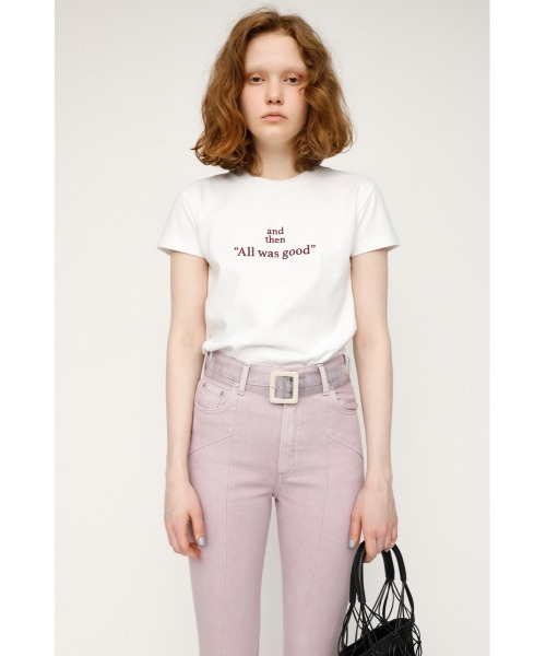 SLY（スライ）の「LOGO STETCH COMPACT T/SH ロゴ ステッチ コンパクト Tシャツ（Tシャツ/カットソー・レディース・ホワイト/ブラック/ライトパープル・FREE）」の8枚目の写真