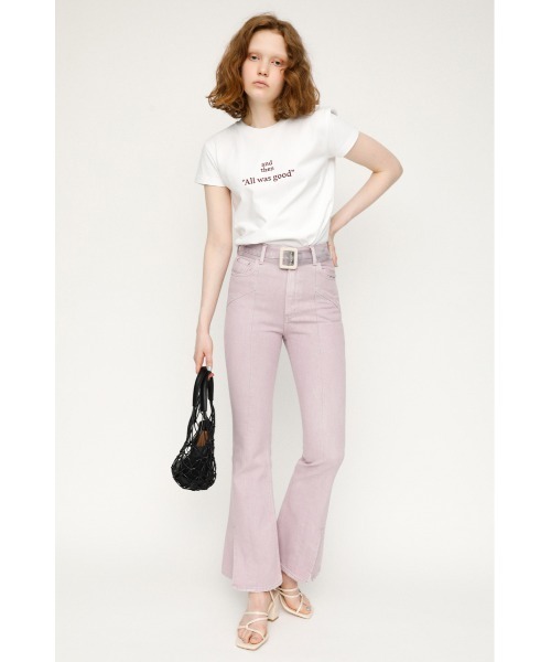 SLY（スライ）の「LOGO STETCH COMPACT T/SH ロゴ ステッチ コンパクト Tシャツ（Tシャツ/カットソー・レディース・ホワイト/ブラック/ライトパープル・FREE）」の13枚目の写真