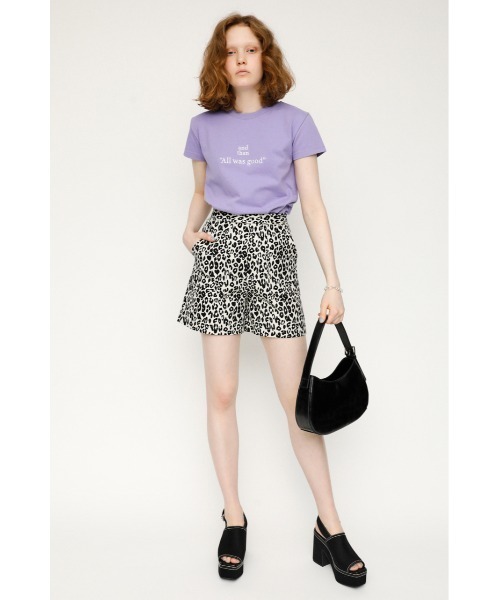 SLY（スライ）の「LOGO STETCH COMPACT T/SH ロゴ ステッチ コンパクト Tシャツ（Tシャツ/カットソー・レディース・ホワイト/ブラック/ライトパープル・FREE）」の5枚目の写真