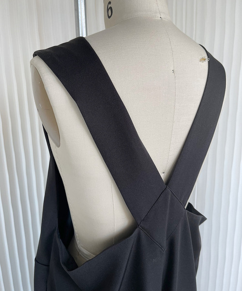 SANSeLF（サンセルフ）の「【SANSeLF】twill all in one　sanwz21（サロペット/オーバーオール・レディース・ブラック/アイボリー・FREE）」の11枚目の写真