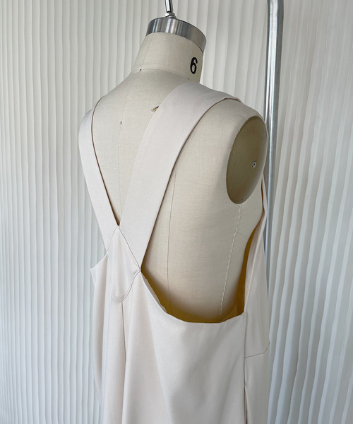 SANSeLF（サンセルフ）の「【SANSeLF】twill all in one　sanwz21（サロペット/オーバーオール・レディース・ブラック/アイボリー・FREE）」の4枚目の写真