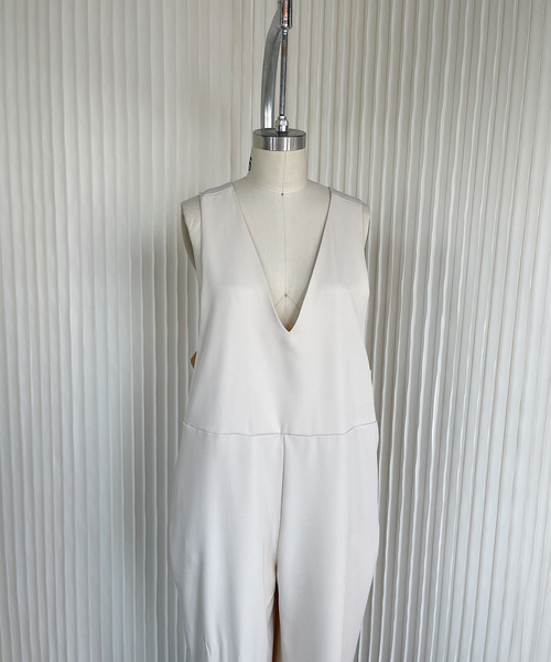 SANSeLF（サンセルフ）の「【SANSeLF】twill all in one　sanwz21（サロペット/オーバーオール・レディース・ブラック/アイボリー・FREE）」の5枚目の写真