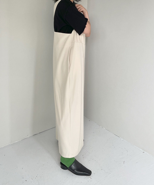 SANSeLF（サンセルフ）の「【SANSeLF】twill all in one　sanwz21（サロペット/オーバーオール・レディース・ブラック/アイボリー・FREE）」の6枚目の写真