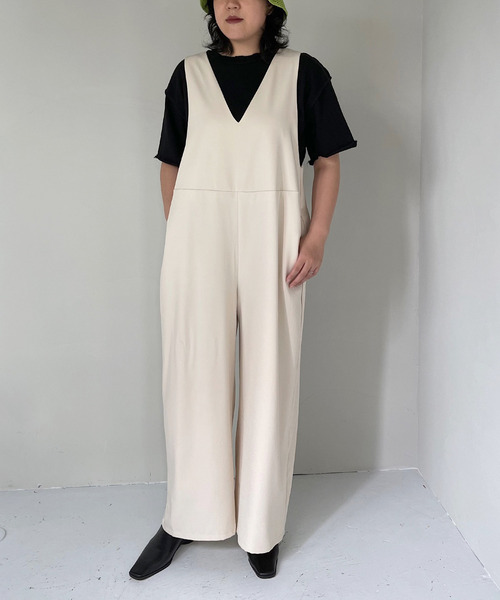 SANSeLF（サンセルフ）の「【SANSeLF】twill all in one　sanwz21（サロペット/オーバーオール・レディース・ブラック/アイボリー・FREE）」の13枚目の写真