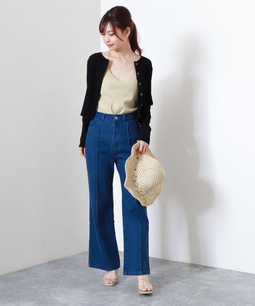 archives（アルシーヴ）の「リブショートカーディガン（カーディガン/ボレロ・レディース・ブラック/ブルー/オフホワイト/オレンジ/ピンク/イエロー/ブラウン/グリーン・MEDIUM）」の14枚目の写真