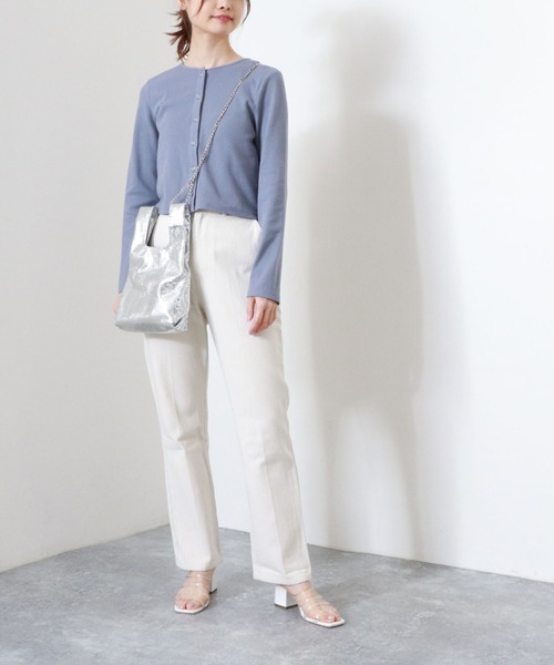 archives（アルシーヴ）の「リブショートカーディガン（カーディガン/ボレロ・レディース・ブラック/ブルー/オフホワイト/オレンジ/ピンク/イエロー/ブラウン/グリーン・MEDIUM）」の15枚目の写真