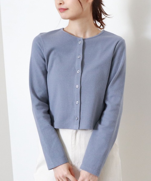 archives（アルシーヴ）の「リブショートカーディガン（カーディガン/ボレロ・レディース・ブラック/ブルー/オフホワイト/オレンジ/ピンク/イエロー/ブラウン/グリーン・MEDIUM）」の17枚目の写真