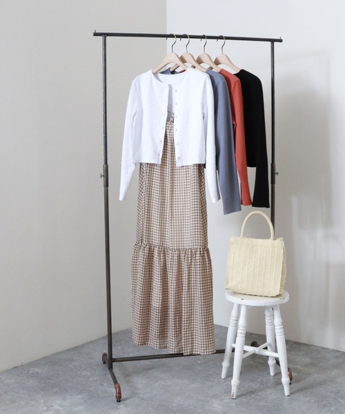 archives（アルシーヴ）の「リブショートカーディガン（カーディガン/ボレロ・レディース・ブラック/ブルー/オフホワイト/オレンジ/ピンク/イエロー/ブラウン/グリーン・MEDIUM）」の11枚目の写真