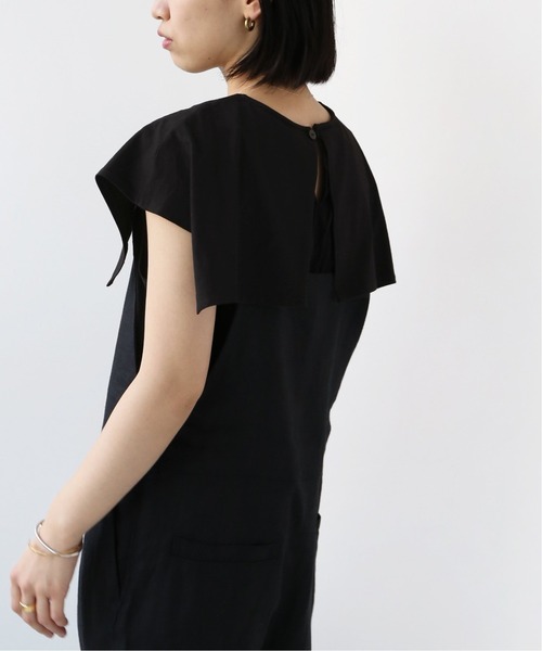 JOURNAL STANDARD relume(ジャーナルスタンダード レリューム)の「シルケット天竺ビックカラープルオーバー◆(Tシャツ/カットソー・レディース・ブラック/ホワイト・FREE)」の2枚目の写真