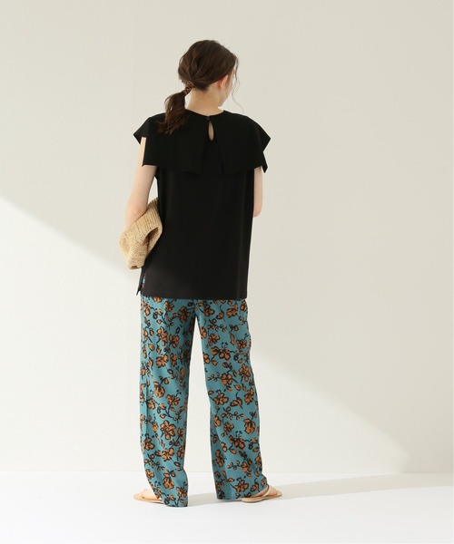 JOURNAL STANDARD relume(ジャーナルスタンダード レリューム)の「シルケット天竺ビックカラープルオーバー◆(Tシャツ/カットソー・レディース・ブラック/ホワイト・FREE)」の3枚目の写真