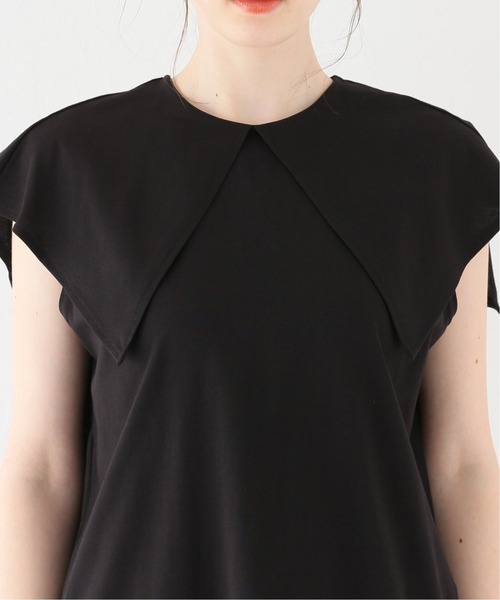 JOURNAL STANDARD relume(ジャーナルスタンダード レリューム)の「シルケット天竺ビックカラープルオーバー◆(Tシャツ/カットソー・レディース・ブラック/ホワイト・FREE)」の16枚目の写真