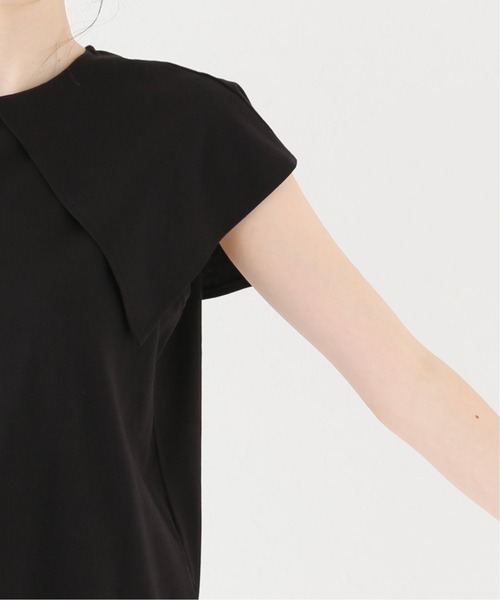 JOURNAL STANDARD relume(ジャーナルスタンダード レリューム)の「シルケット天竺ビックカラープルオーバー◆(Tシャツ/カットソー・レディース・ブラック/ホワイト・FREE)」の14枚目の写真