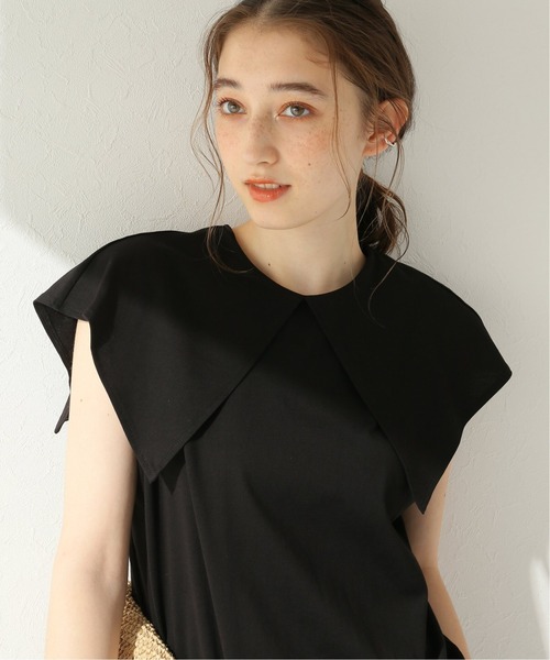 JOURNAL STANDARD relume(ジャーナルスタンダード レリューム)の「シルケット天竺ビックカラープルオーバー◆(Tシャツ/カットソー・レディース・ブラック/ホワイト・FREE)」の21枚目の写真