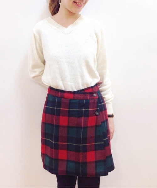 Chico（チコ）の「リバーシブルラップSK（スカート・レディース・ネイビー/グリーン/レッド・FREE）」の3枚目の写真