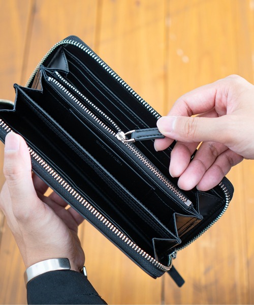 カルバンクライン 長財布 ウォレット ラウンドファスナー エンボス CK