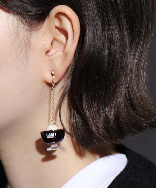 I am I in fact...（アイアムアイインファクト）の「SMALL MUSTACHE コーヒーゼリー   ピアス/イヤリング（ピアス（両耳用）・レディース・その他/その他1・FREE）」の15枚目の写真