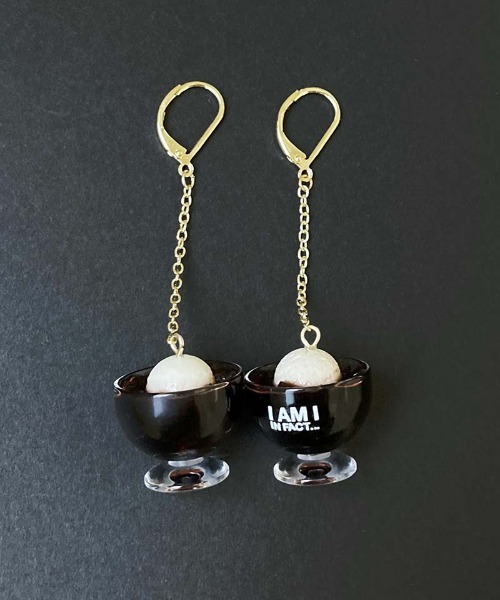 I am I in fact...（アイアムアイインファクト）の「SMALL MUSTACHE コーヒーゼリー   ピアス/イヤリング（ピアス（両耳用）・レディース・その他/その他1・FREE）」の7枚目の写真