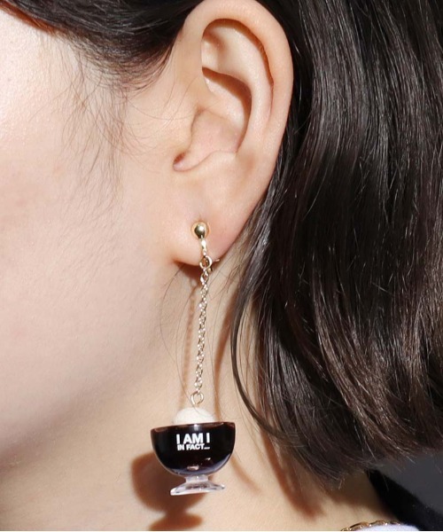 I am I in fact...（アイアムアイインファクト）の「SMALL MUSTACHE コーヒーゼリー   ピアス/イヤリング（ピアス（両耳用）・レディース・その他/その他1・FREE）」の9枚目の写真