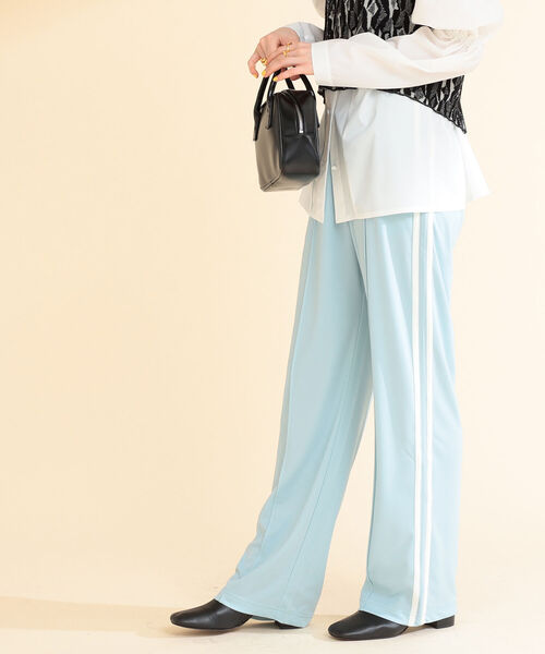 Ray BEAMS（レイビームス）の「Ray BEAMS / サイドライン ジャージ パンツ（その他パンツ・レディース・サックスブルー/ホワイト系その他6・1/0）」の10枚目の写真