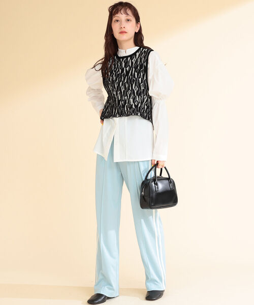 Ray BEAMS（レイビームス）の「Ray BEAMS / サイドライン ジャージ パンツ（その他パンツ・レディース・サックスブルー/ホワイト系その他6・1/0）」の7枚目の写真