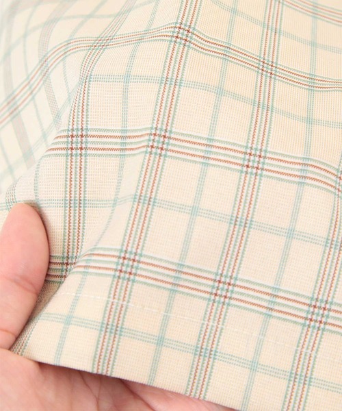 titivate（ティティベイト）の「ﾁｪｯｸ柄ｾﾐﾌﾚｱﾊﾟﾝﾂ（その他パンツ・レディース・ベージュ/グリーン・M）」の9枚目の写真