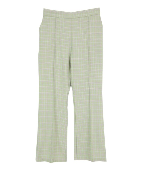 titivate（ティティベイト）の「ﾁｪｯｸ柄ｾﾐﾌﾚｱﾊﾟﾝﾂ（その他パンツ・レディース・ベージュ/グリーン・M）」の17枚目の写真