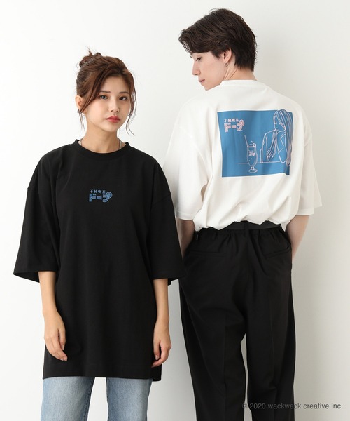 JUNRED（ジュンレッド）の「不純喫茶ラインガールデザインTee（Tシャツ/カットソー・メンズ・ホワイト/ブラック・M/L）」の11枚目の写真