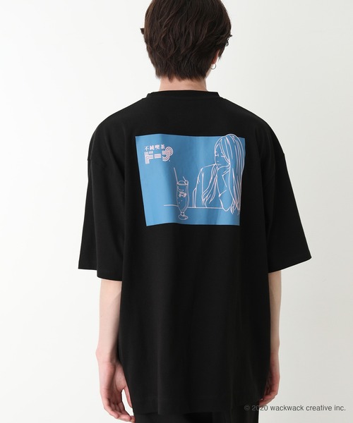 JUNRED（ジュンレッド）の「不純喫茶ラインガールデザインTee（Tシャツ/カットソー・メンズ・ホワイト/ブラック・M/L）」の13枚目の写真