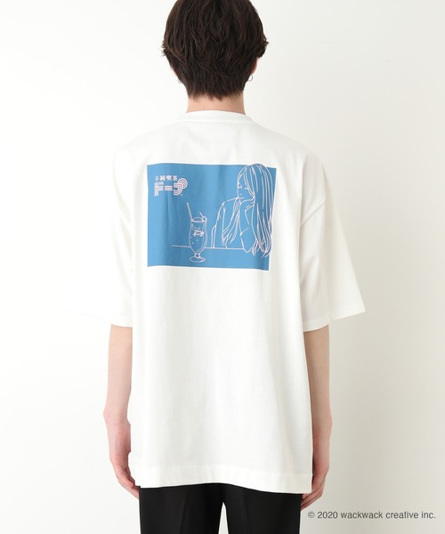 JUNRED（ジュンレッド）の「不純喫茶ラインガールデザインTee（Tシャツ/カットソー・メンズ・ホワイト/ブラック・M/L）」の10枚目の写真