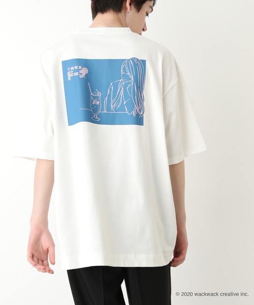 JUNRED（ジュンレッド）の「不純喫茶ラインガールデザインTee（Tシャツ/カットソー・メンズ・ホワイト/ブラック・M/L）」の9枚目の写真
