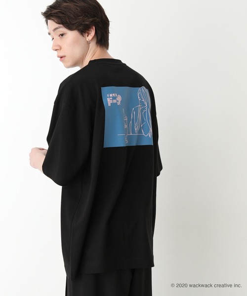 JUNRED（ジュンレッド）の「不純喫茶ラインガールデザインTee（Tシャツ/カットソー・メンズ・ホワイト/ブラック・M/L）」の6枚目の写真